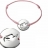 Bracelet mini jeton colombe argent