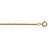 Bracelet plaqué or petite maille corde - 1,3mm / 18cm