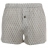 Caleçon souple, pur coton, gris à motifs