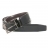 Ceinture ajustable Ted Lapidus en cuir noir, Boucle rectangulaire chromée