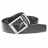 Ceinture ajustable Ted Lapidus en cuir noir grainé, petite boucle rectangulaire classique