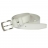 Ceinture en cuir blanche surpiquée, ajustable