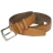 Ceinture en cuir camel surpiquée, ajustable
