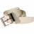 Ceinture en cuir crème surpiquée, Ajustable