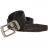 Ceinture en cuir marron surpiqué à motifs croco, Ajustable