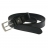 Ceinture en cuir noire motif croco, ajustable