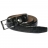 Ceinture en cuir noire texturée, ajustable