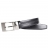 Ceinture en cuir surpiqué horizontal noir, Ajustable