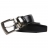 Ceinture en cuir surpiqué noir, Ajustable
