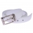 Ceinture Pierre Cardin en cuir blanche surpiquée, Ajustable