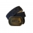 CEINTURE TOILE SIGLEE BLEUE - Plaque Bronze Vieilli
