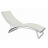 Chaise longue design - multipositions - aluminium et textilene – Pliable