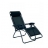 Chaise longue pliante en acier et textilene bleu avec repose-tete. Multi-positions