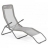 Chaise longue textilène design taupe Beverly