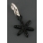 Charms<a title='composition florale pour la saint-valentin' href='http://www.familyby.com/boutiques/detailCategorie/4211' style='text-decoration:none; color:#333'><strong> fleur</strong></a> noire strass