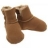 Chaussons-Botillons bébé peau d'agneau - Caramel