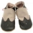 Chaussons cuir souple - Brogue Taupe