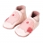 Chaussons cuir souple - Chaton Rose