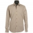 Chemise Beige à opposition marron à petits pois beiges