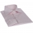 Chemise blanche col italien à fines rayures rouges