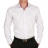 Chemise Blanche col italien opposition à motifs