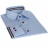 Chemise blanche col ville à fines rayures bleues ciel et blanches