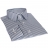 Chemise blanche coupe cintrée petit col rayée bleue marine