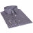 Chemise blanche coupe cintrée petit col rayée mauve