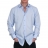 Chemise Bleu ciel opposition noire à pois blancs