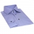 Chemise bleue coupe ajustée col et poignets surpiqués