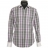 Chemise cintrée à carreaux mauves et gris