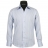 Chemise cintrée à rayures blanches et bleues