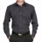 Chemise cintrée anthracite, col à petits carreaux, livrée dans son coffret