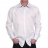 Chemise cintrée Blanche surpiquée bleu ciel
