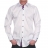 Chemise cintrée Blanche surpiqures roses