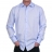 Chemise cintrée bleu ciel en popeline col italien Ferrucci