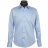 Chemise cintrée Bleu ciel, opposition à carreaux