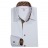 Chemise cintrée bleu léger double retors revers choco-caramel