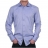 Chemise cintrée Bleue à chevrons