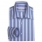 Chemise cintrée bleue à rayures <a title='Offrir du chocolat à la saint-valentin' href='http://www.familyby.com/boutiques/detailCategorie/4222' style='text-decoration:none; color:#333'><strong>chocolat</strong></a> double retors