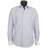 Chemise cintrée Bleue avec col et poignets blancs
