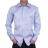 Chemise cintrée Bleue ciel opposition à carreaux