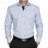 Chemise cintrée bleue ciel, opposition gris anthracite, livrée dans son coffret