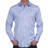 Chemise cintrée Bleue ciel unie en satin de coton