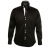 Chemise cintrée col 3 boutons Noire et blanche