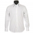 Chemise cintrée double col à 3 boutons blanc revers à carreaux bleus