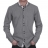 Chemise cintrée double petit col Vichy noir