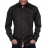 Chemise cintrée gris Anthracite surpiquée rose