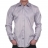 Chemise cintrée Grise unie en satin de coton