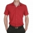 Chemise cintrée, manches courtes, rouge à opposition